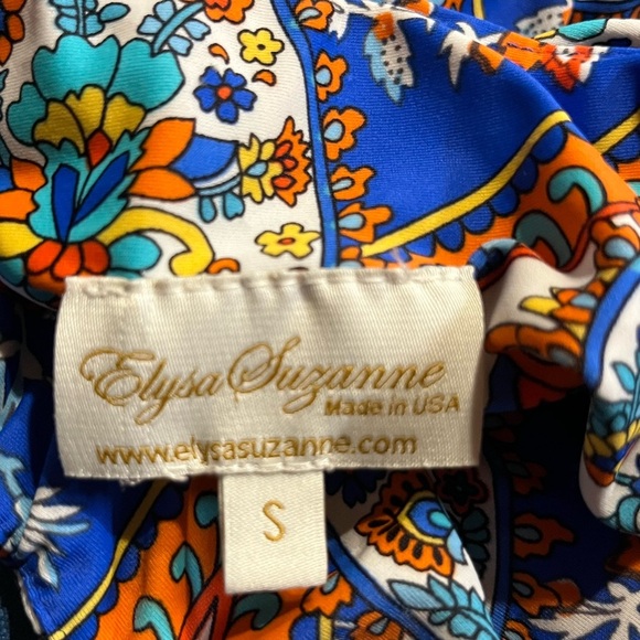 Size small  Elyssa Suzanne polyester dress custom designer USA West Palm - Picture 2 of 3